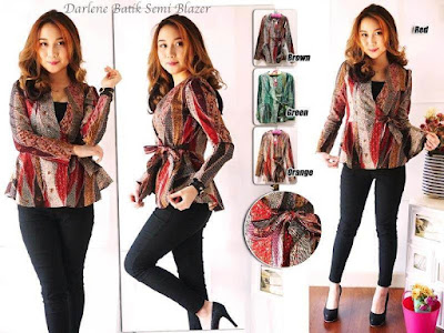 Jual Blazer Darlene Batik Semi Blazer - 12563